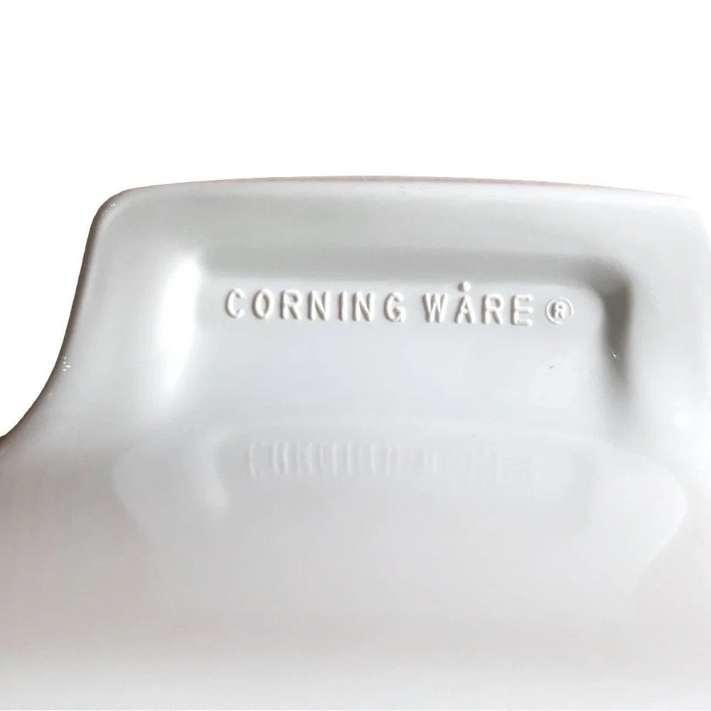 Vintage Corning Ware White Purple Shadow Iris Casserole